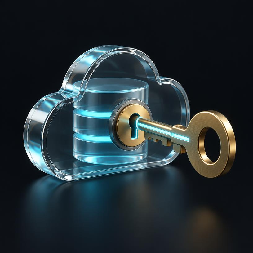Une clé dorée ouvrant un cloud : la propriété de votre site vous appartient
